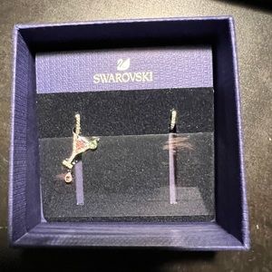 Swarovski champagne glass earrings.